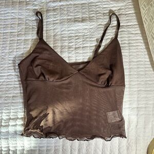 Brown crop top 🤎 never worn!